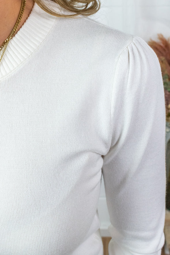 Mila Regular Pullover - White