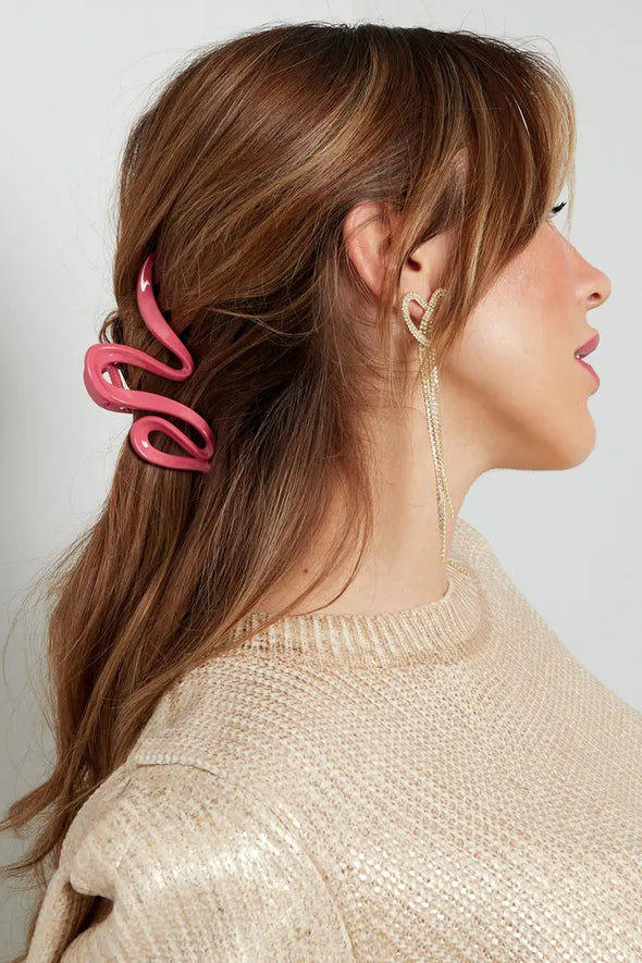 Hairclip esthetisch krul - Roze