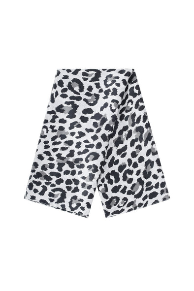 Satin Scarf - Leopard Black