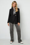 Satin Scarf - Leopard Black