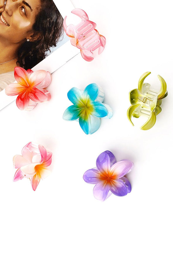 Hairclip Hawaï Bloem - Red