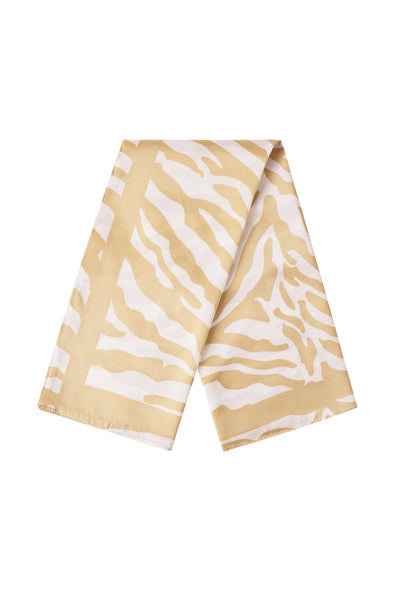 Satin Scarf - Zebra Beige