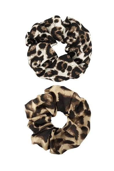 Scrunchie Leopard - 2 Stuks