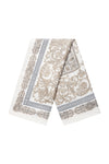 Satin Scarf - White Paisley