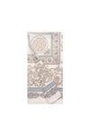 Satin Scarf - White Paisley