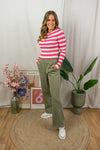 Crista Pull - Pink Stripes