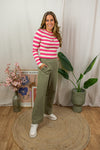 Crista Pull - Pink Stripes