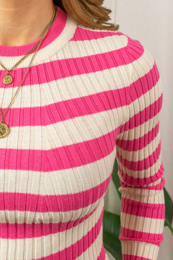 Crista Pull - Pink Stripes