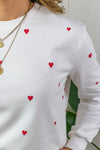 Dagna Sweater - Red Hearts