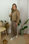 Elise Coated Puffer - Brown