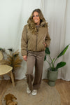 Elise Coated Puffer - Brown