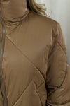 Elise Coated Puffer - Brown