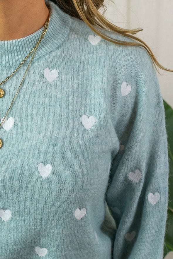 Paya Hearts Knit - Blue