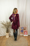Kam Bow Dress - Burgundy