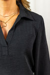 Divya Collar Blouse - Black