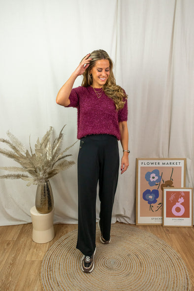 Geggo Button Pants - Black