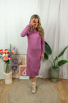 Mila Rollneck Dress - Rose Violet