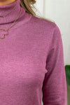 Mila Rollneck Dress - Rose Violet