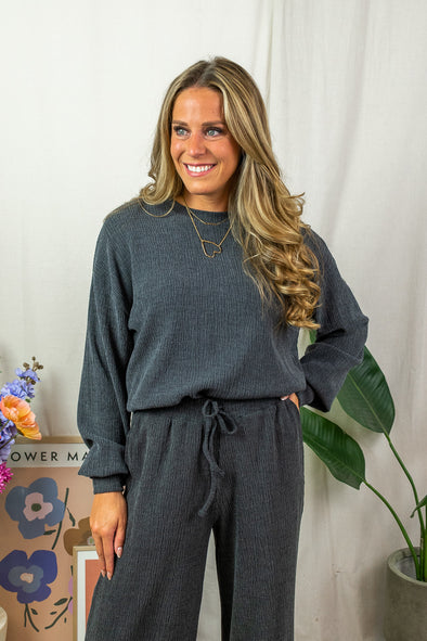 Olga Blouse - Dark Grey
