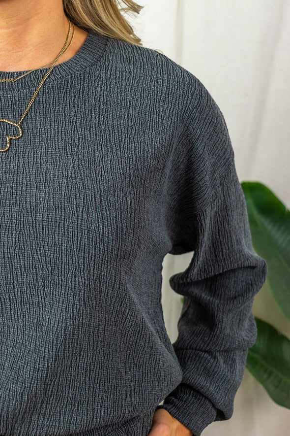 Olga Blouse - Dark Grey