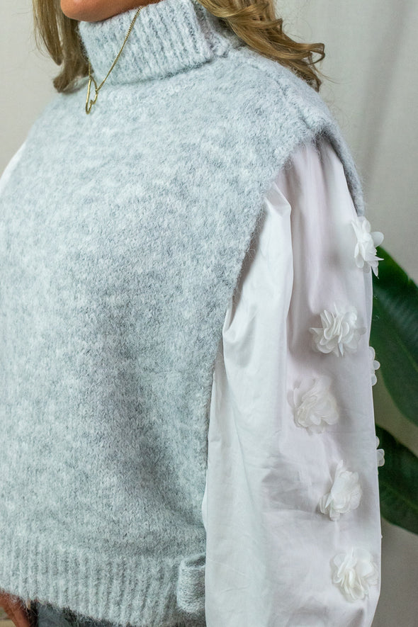 Jecca Poncho - Light Grey