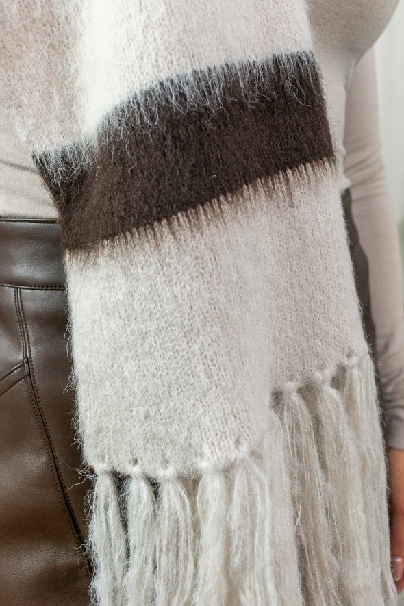 Gerlinde Scarf - Beige Brown