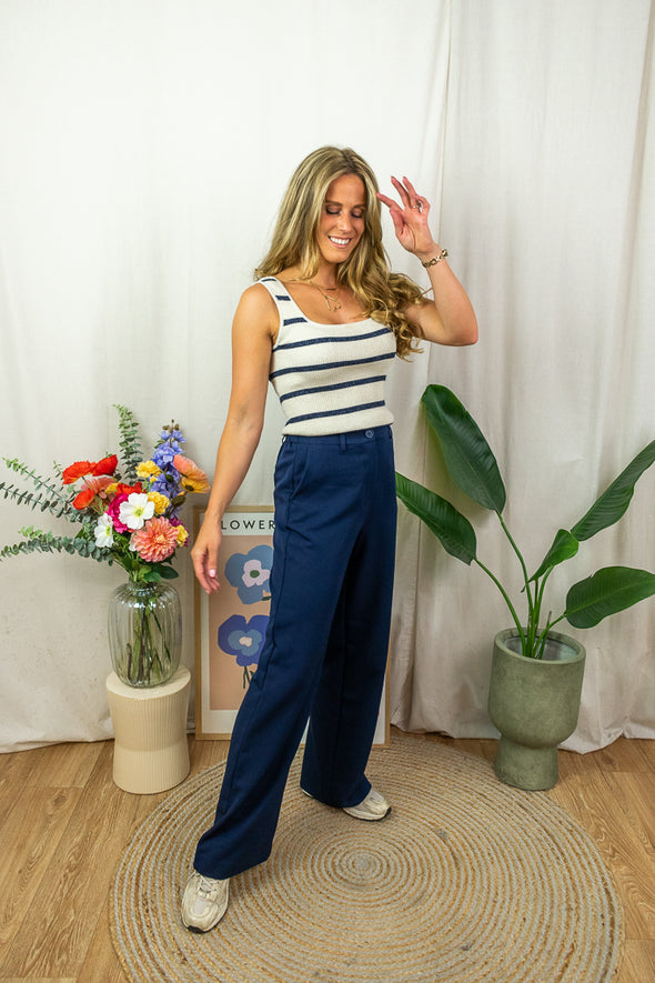 Morita Top - Blue Stripes