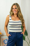 Morita Top - Blue Stripes