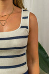 Morita Top - Blue Stripes