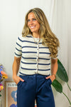 Morita Cardigan - Blue Stripes
