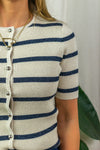 Morita Cardigan - Blue Stripes