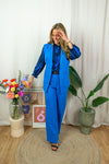Ashley Blouse - Blue Graphic