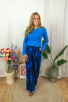 Ashley Pants - Blue Graphic