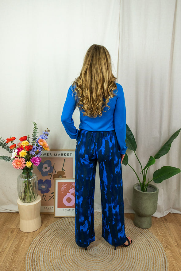 Ashley Pants - Blue Graphic