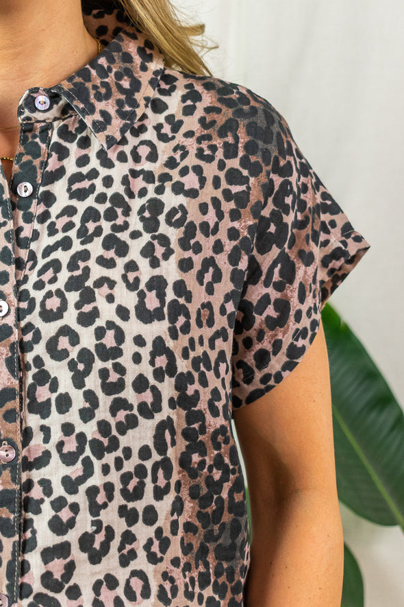 Myra Blouse - Leopard