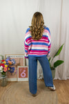 Dalva Cardigan - Pink Stripes