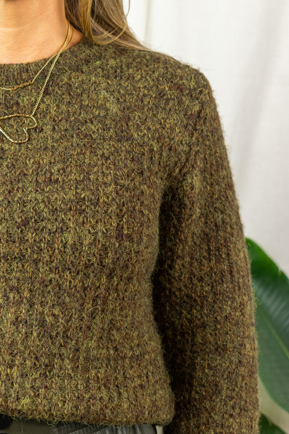 Mari Pull - Dark Olive Melange