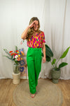 Imani Blouse - Pink Print