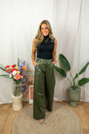 Lilli Leather Pants - Green
