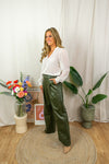 Lilli Leather Pants - Green