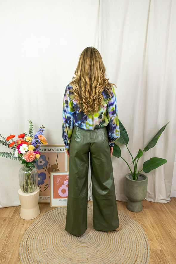 Justine Blouse - Green Print