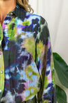 Justine Blouse - Green Print