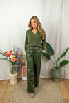 Lilli Leather Pants - Green