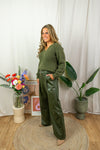 Lilli Leather Pants - Green