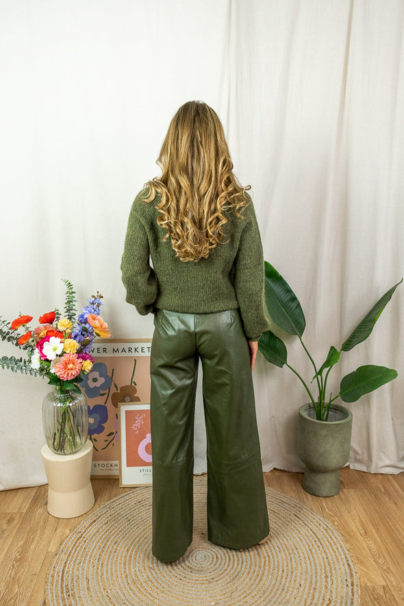 Lilli Leather Pants - Green