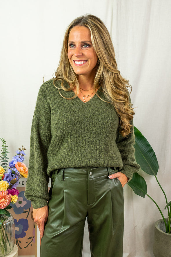 Ingeborg Knit - Green Moss