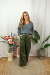 Lilli Leather Pants - Green