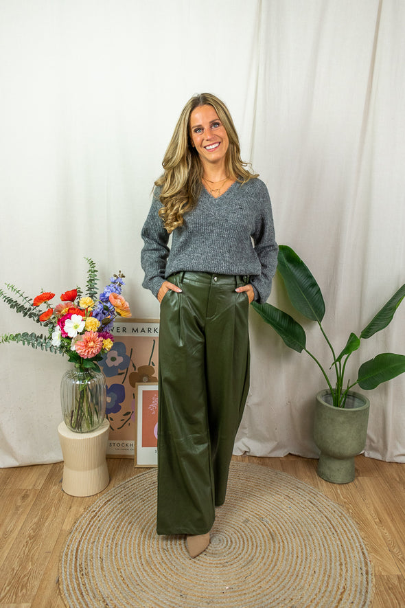 Lilli Leather Pants - Green