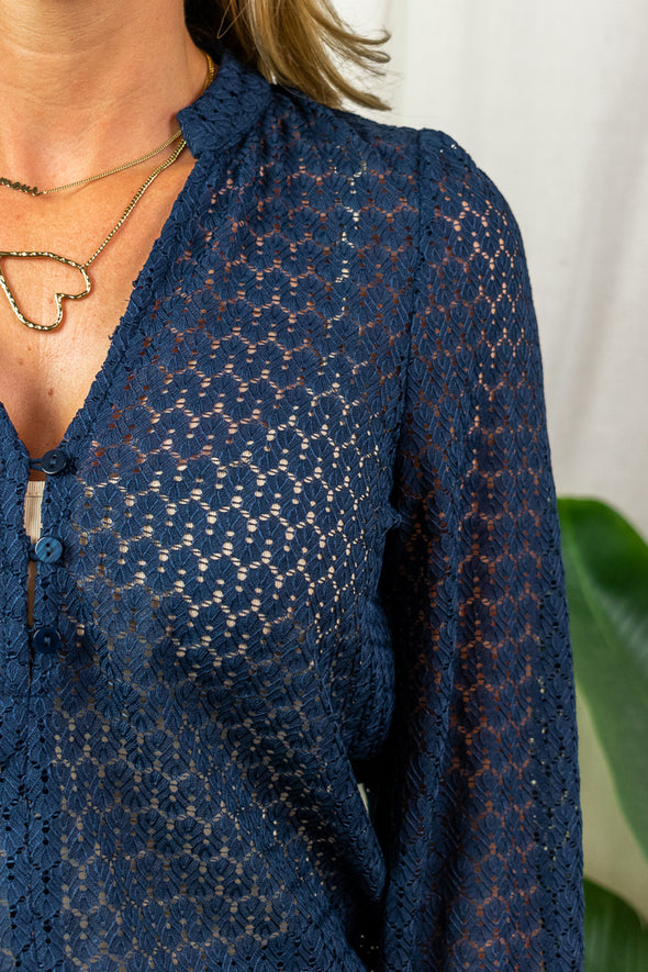 Hero Blouse - Dark Blue