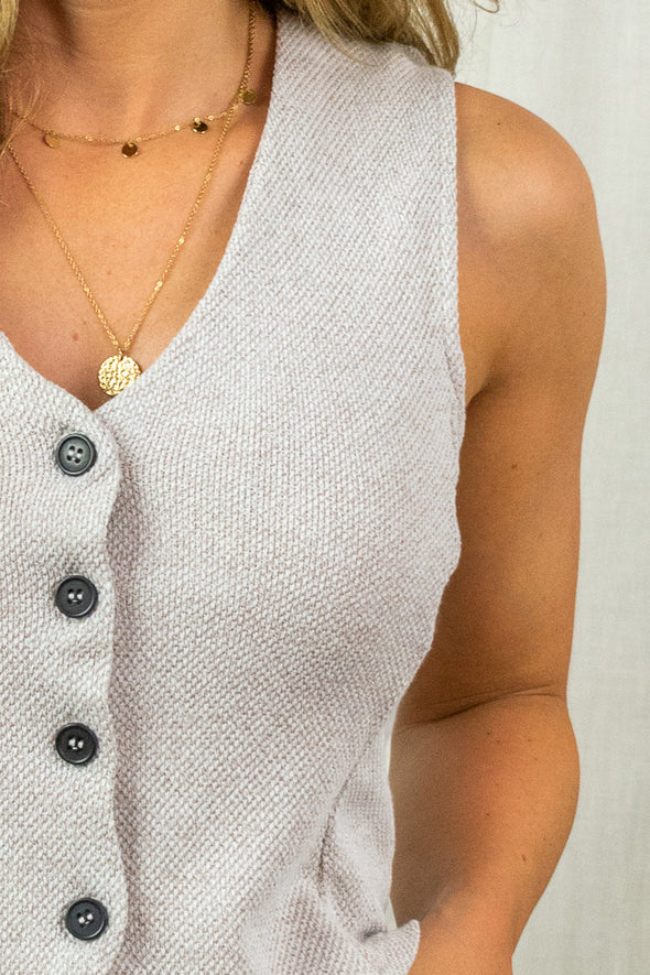 Pepper Vest - Greige